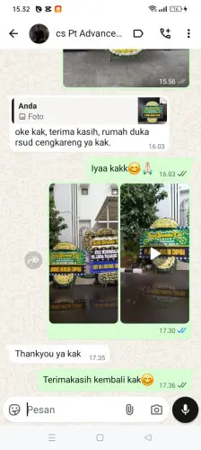 Testimonial Papan Bunga Pernikahan curugpanjang